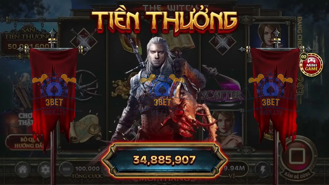 Hướng dẫn chơi Game nổ hũ The Witcher nhà cái 3BET 3 Hướng dẫn cách chơi Game nổ hũ The Witcher nhà cái 3BET